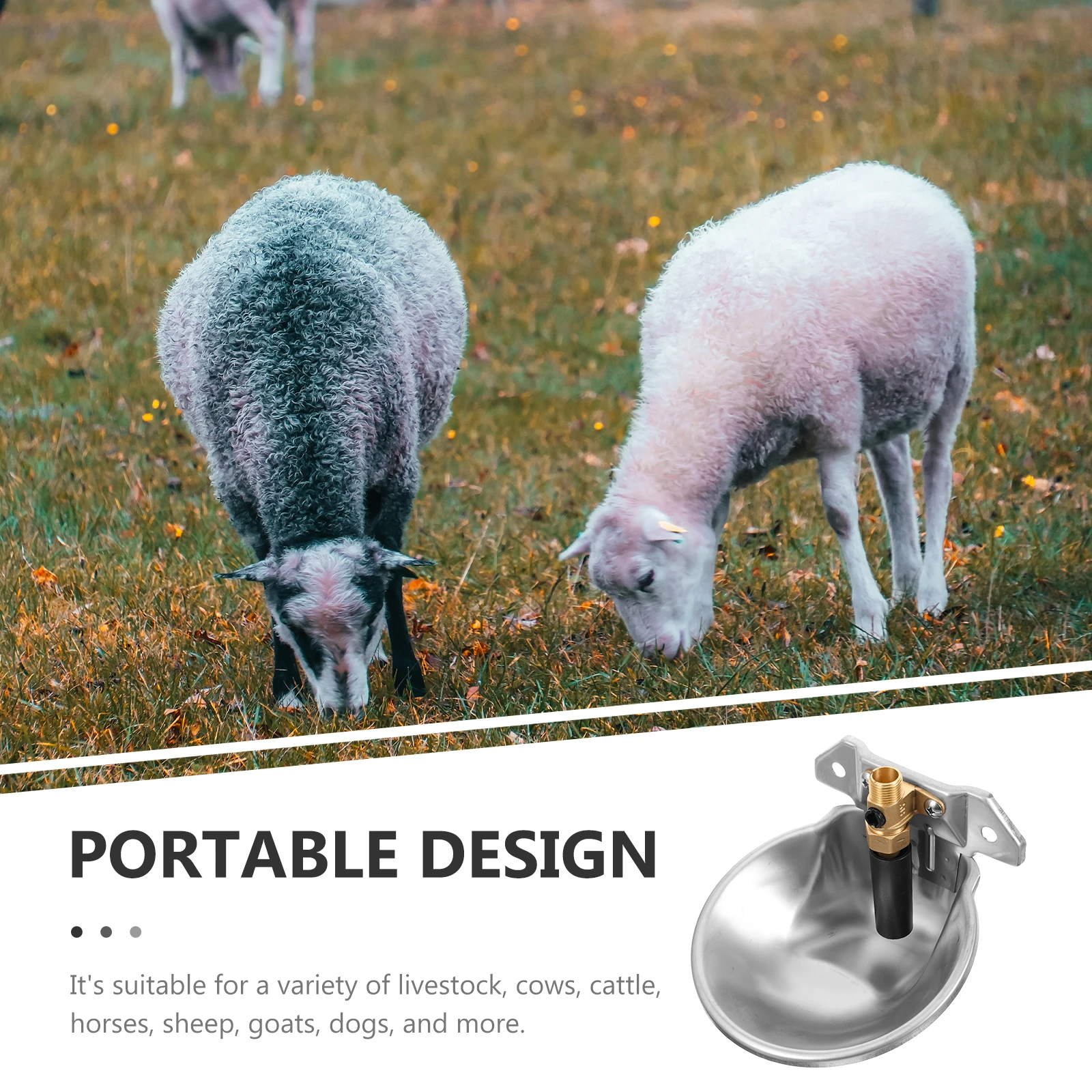 Automatic Water Dispenser Stainless Steel Livestock Drinking Bowl for Cows Horses Goats Durable Cattle Use Farm Animal
Automatic Water Dispenser Stainless Steel Livestock Drinking Bowl for Cows Horses Goats Durable Cattle Use Farm Animal