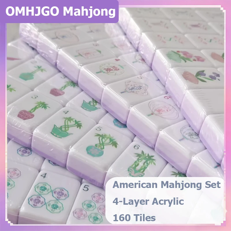 Hot OMHJGO Light Purple American Mahjong Set 4-Layer Acrylic 160 Luxury Mahjong Game Tiles Entertainment Gift Portable Mah Jongg
Hot OMHJGO Light Purple American Mahjong Set 4-Layer Acrylic 160 Luxury Mahjong Game Tiles Entertainment Gift Portable Mah Jongg