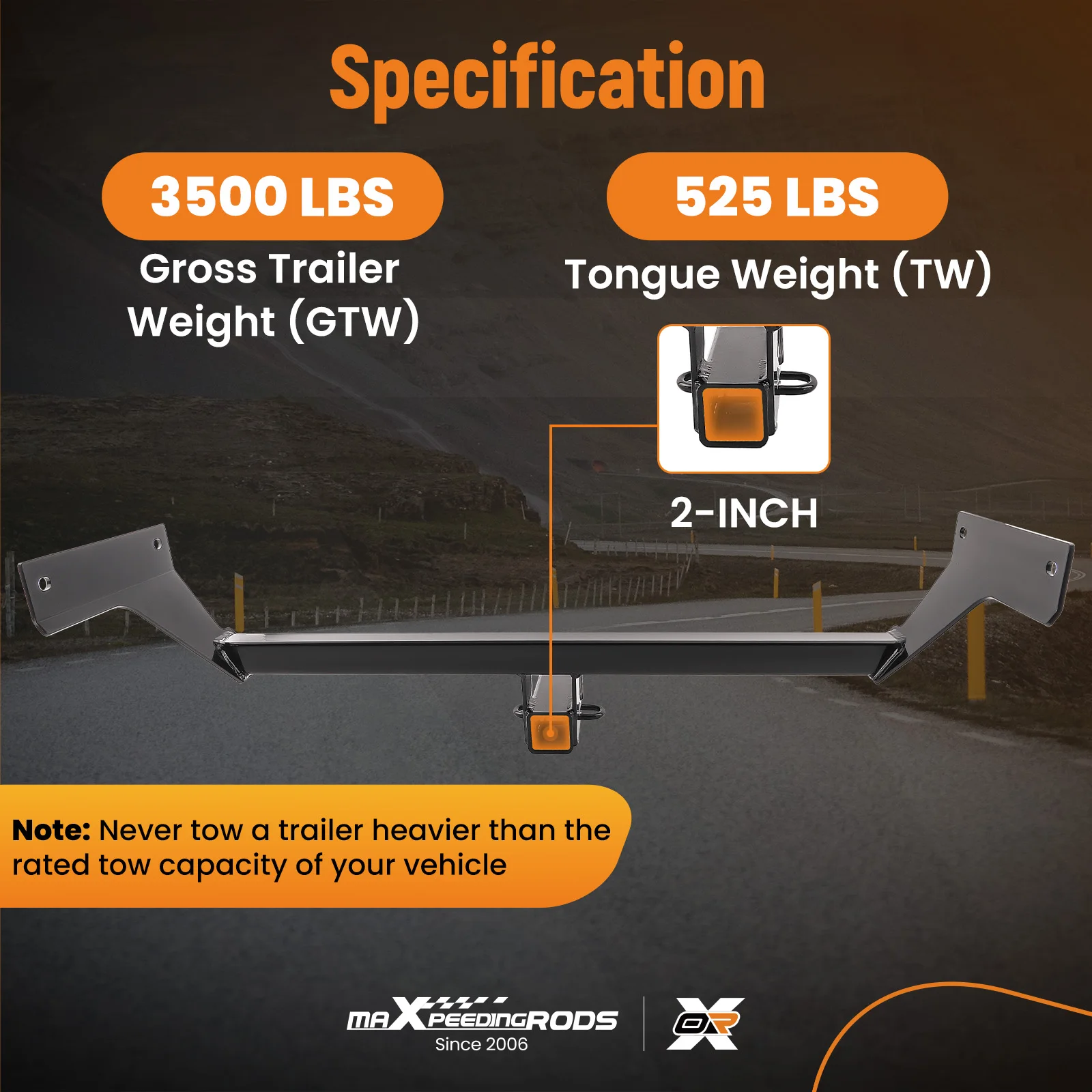 Class 3 Trailer Hitch Rear Bumper Tow Receiver for Nissan Rogue 2021-2024 3500lb
Class 3 Trailer Hitch Rear Bumper Tow Receiver for Nissan Rogue 2021-2024 3500lb