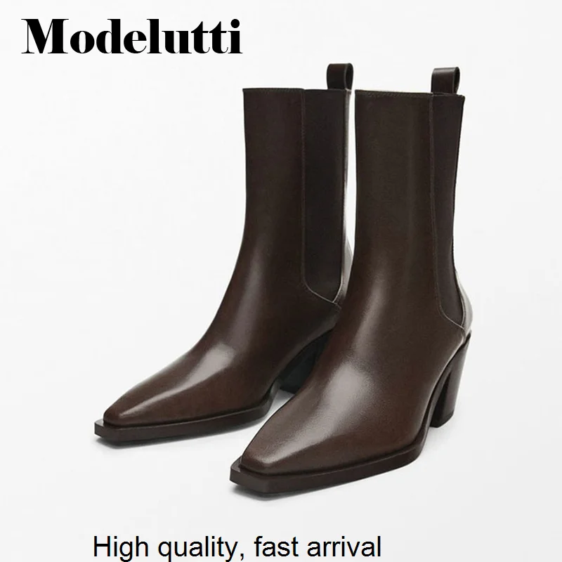 Autumn Winter 2023 Fashion Women Genuine Leather Straight Single Boots Rough Heel Solid Color Simple Shoes Female Chic
Autumn Winter 2023 Fashion Women Genuine Leather Straight Single Boots Rough Heel Solid Color Simple Shoes Female Chic
