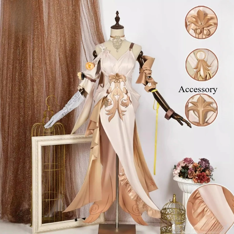 Aglaea Cosplay Costume Game Honkai Star Rail Role Play Outfit Fancy Clothes Women Uniform Gold Wig for Carnival Party
Aglaea Cosplay Costume Game Honkai Star Rail Role Play Outfit Fancy Clothes Women Uniform Gold Wig for Carnival Party