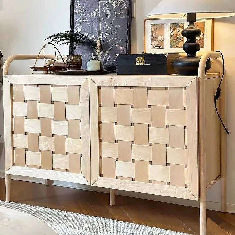 Japanese-style simple solid wood braided rattan locker log color dining side cabinet Nordic style multi-functional storage
Japanese-style simple solid wood braided rattan locker log color dining side cabinet Nordic style multi-functional storage