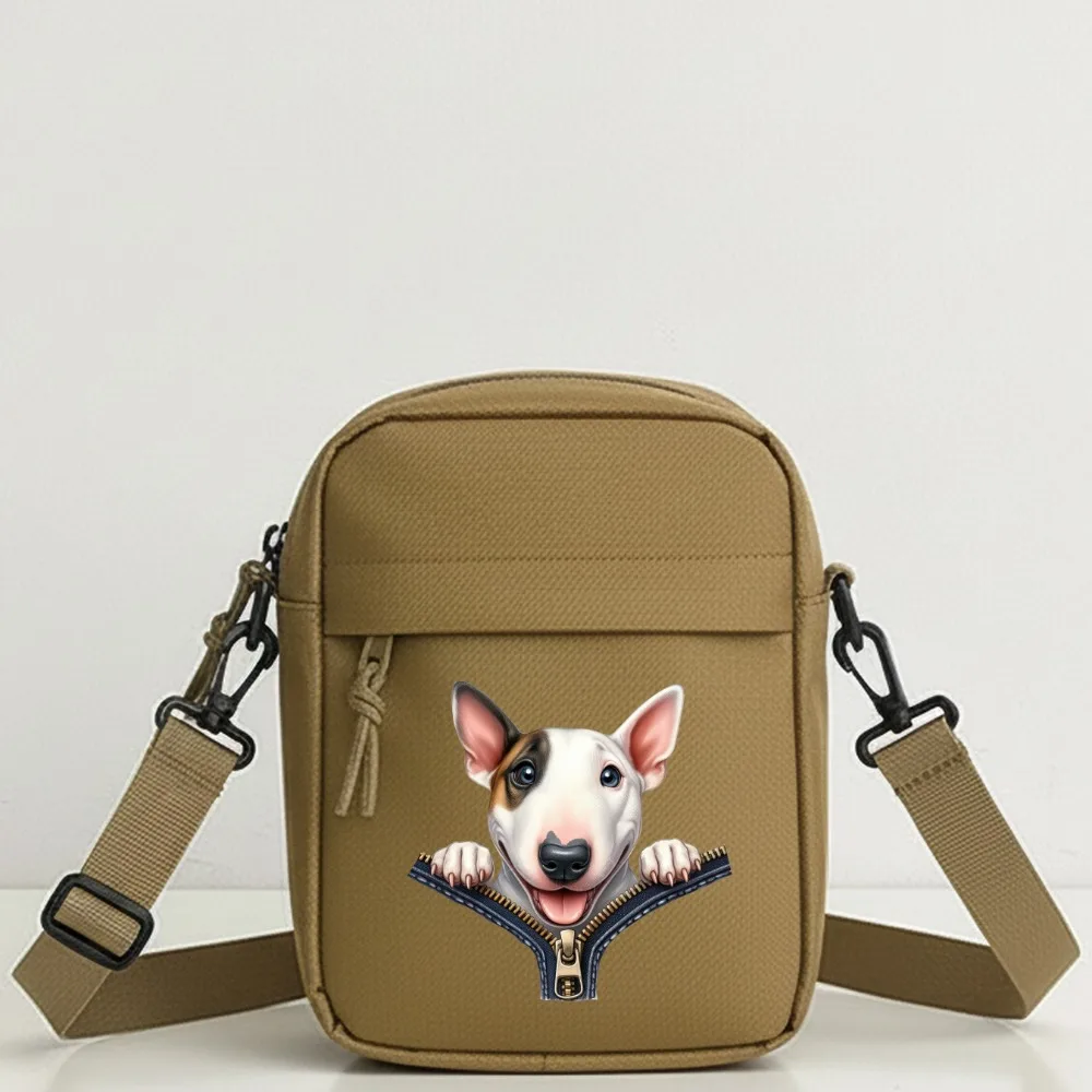 Bull Terrier Cartoon Shoulder Bag for Women Men, Cute Mini Crossbody Purse with Adjustable Strap, Travel School Daily Handbag
Bull Terrier Cartoon Shoulder Bag for Women Men, Cute Mini Crossbody Purse with Adjustable Strap, Travel School Daily Handbag