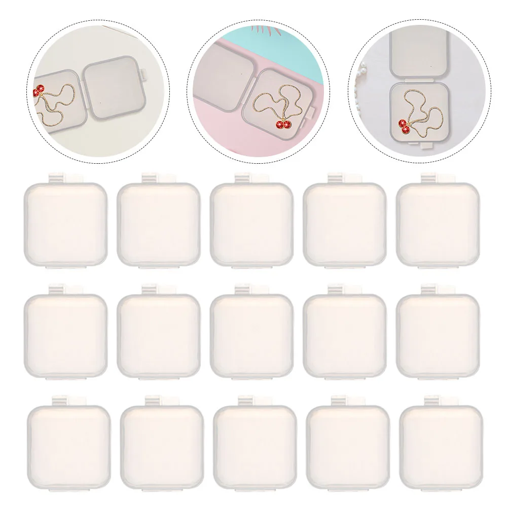 100pcs Mini Storage Boxes Clear Plastic Jewelry Box White Lids Lightweight Durable Small Size Organizer for Earrings Rings
100pcs Mini Storage Boxes Clear Plastic Jewelry Box White Lids Lightweight Durable Small Size Organizer for Earrings Rings