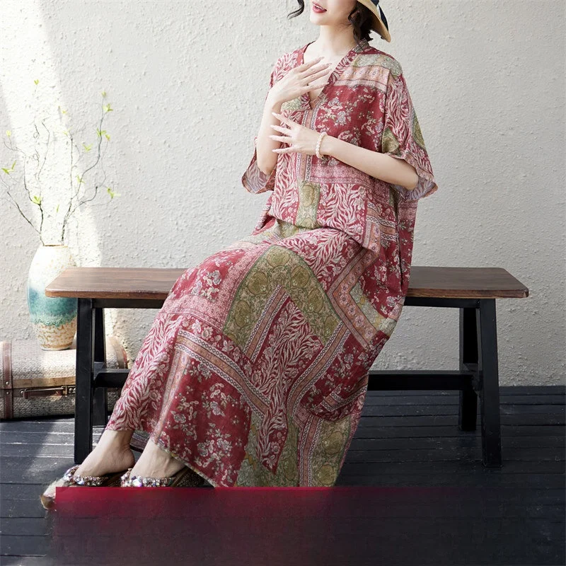 Summer New Style Thin Cotton Linen Twist Retro Red V-Neck Loose Long Dress Robe Women Thin Skin-friendly Artistic Loose Fit C...
Summer New Style Thin Cotton Linen Twist Retro Red V-Neck Loose Long Dress Robe Women Thin Skin-friendly Artistic Loose Fit C...