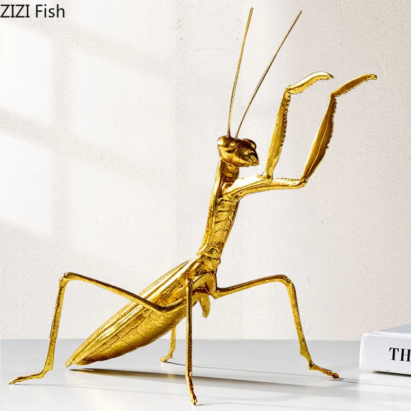 Gold Resin Insect Ornaments Mantis Cricket Bee Sculpture Living Room Statue Home Accessories Decoration Crafts Miniatures
Gold Resin Insect Ornaments Mantis Cricket Bee Sculpture Living Room Statue Home Accessories Decoration Crafts Miniatures