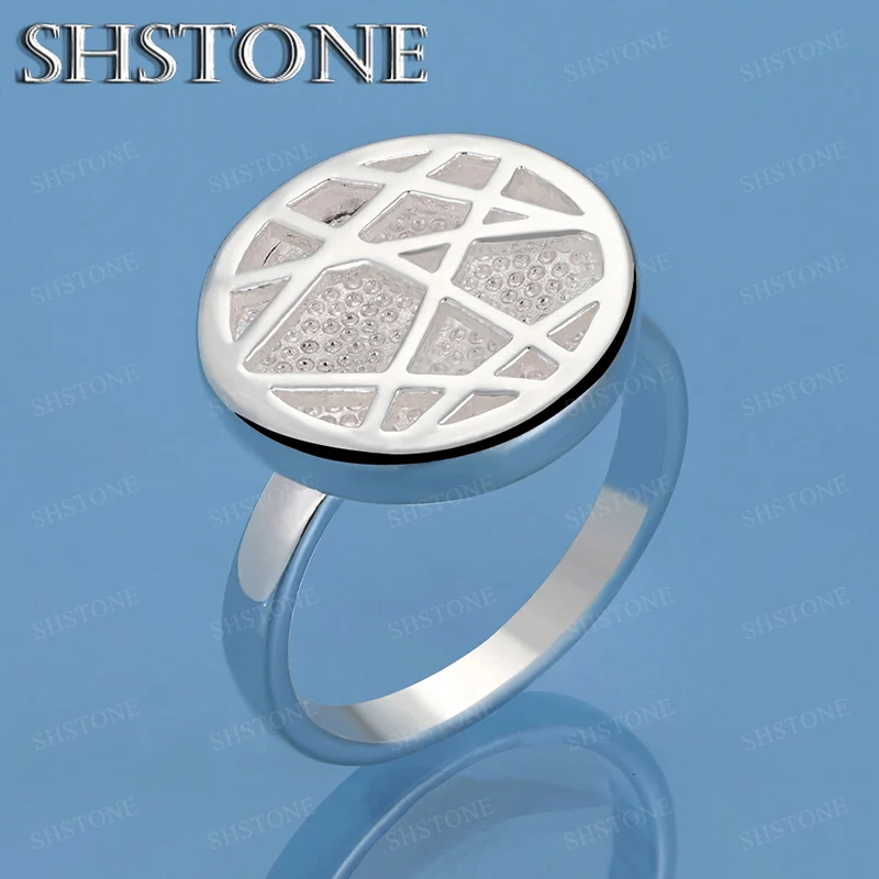 Fashion Design 925 Sterling Silver Large Circle Geometric Grid Wedding Ring For Women Party Engagement Accessories Jewelry Gifts
Fashion Design 925 Sterling Silver Large Circle Geometric Grid Wedding Ring For Women Party Engagement Accessories Jewelry Gifts