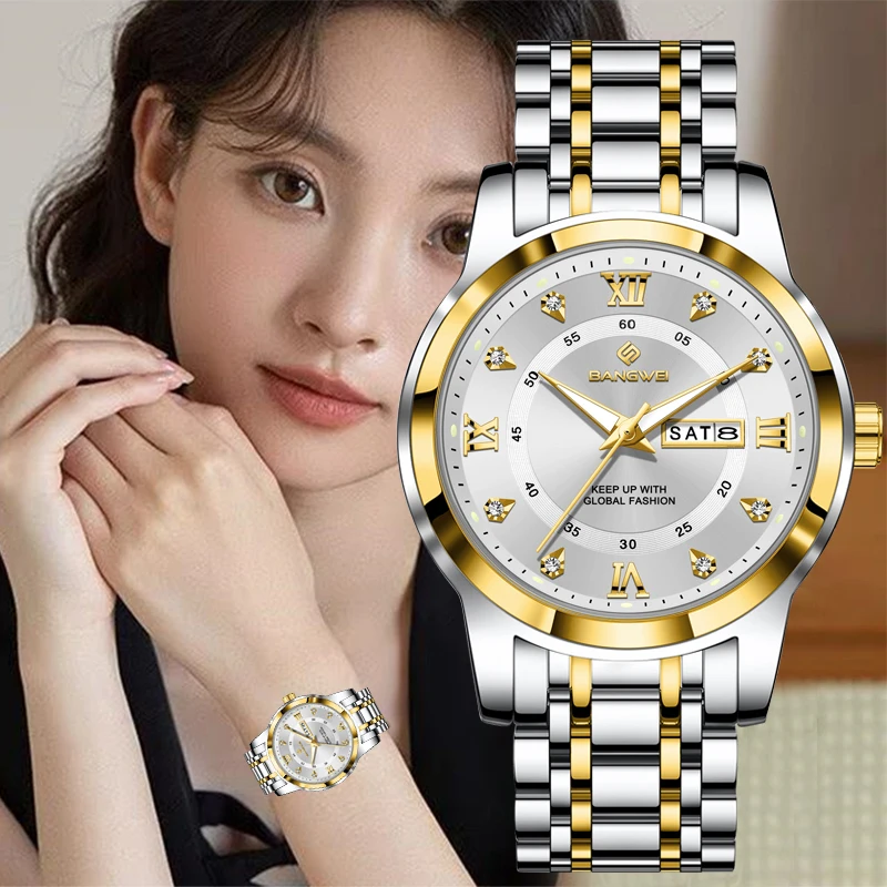 BANGWEI Simple Sports Watches For Women Top Brand Luxury Bracelet Ladies Wristwatch Elegant Waterproof Diamond Clock Reloj Mujer
BANGWEI Simple Sports Watches For Women Top Brand Luxury Bracelet Ladies Wristwatch Elegant Waterproof Diamond Clock Reloj Mujer