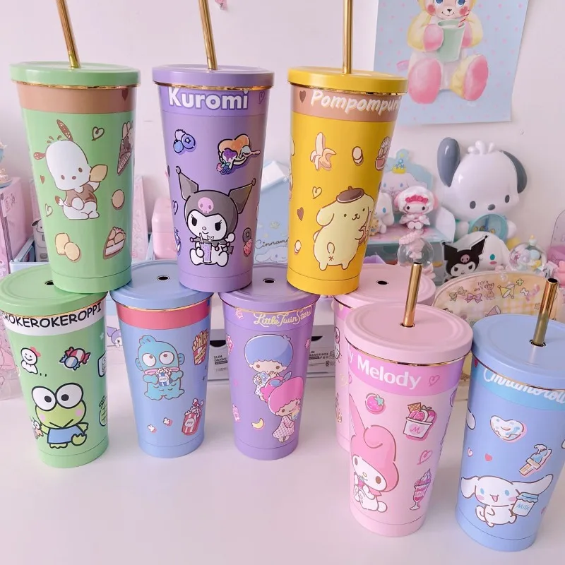Sanrio Cinnamoroll Kuromi My melody стальная соломенная чашка для мальчиков и девочек мультяшная анимация большая емкость Питьевая чашка
Sanrio Cinnamoroll Kuromi My melody стальная соломенная чашка для мальчиков и девочек мультяшная анимация большая емкость Питьевая чашка