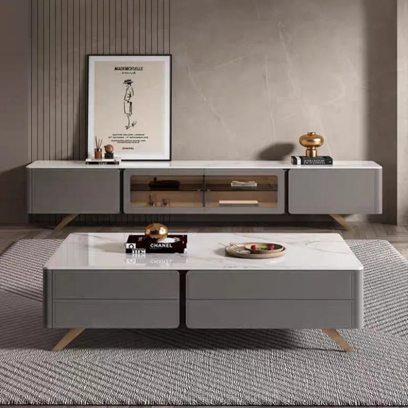 Italian modern living room household rectangular rock slab saddle leather coffee table TV cabinet combination solid wood coffee
Italian modern living room household rectangular rock slab saddle leather coffee table TV cabinet combination solid wood coffee