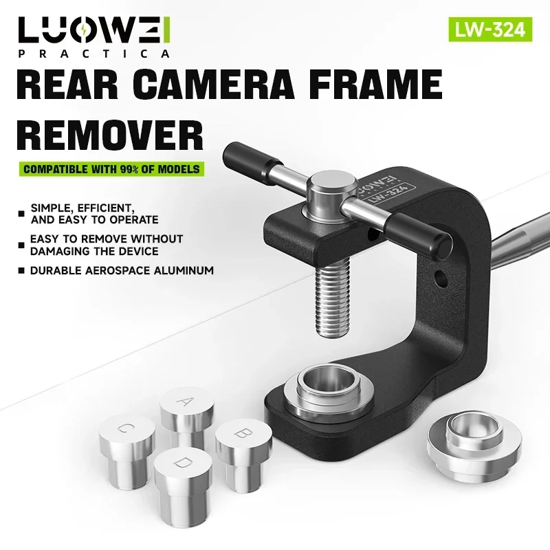 LUOWEI LW-324 приспособление для снятия рамки задней камеры для IP Android, высокоточное противоскользящее кольцо для задней камеры, легкое разборное приспособление
LUOWEI LW-324 приспособление для снятия рамки задней камеры для IP Android, высокоточное противоскользящее кольцо для задней камеры, легкое разборное приспособление
