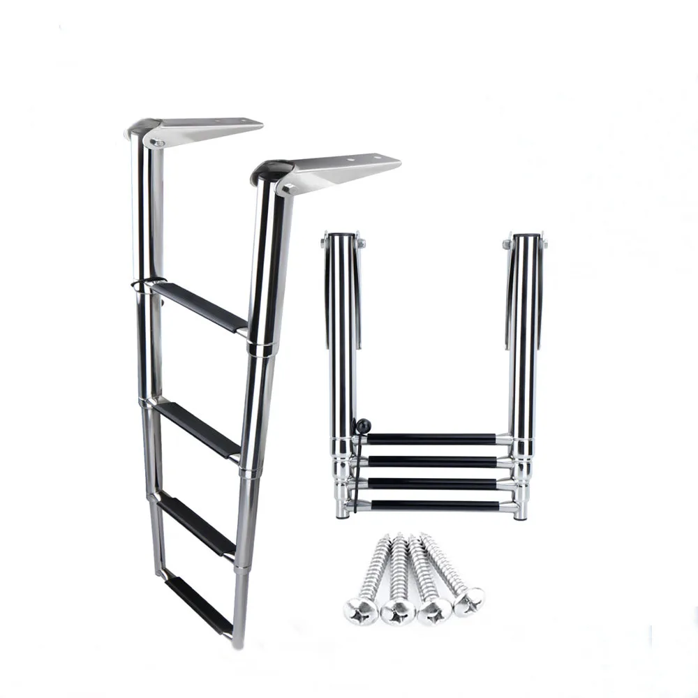 Лидер продаж, аксессуары для лодок, 4-ступенчатая телескопическая лестница из нержавеющей стали, морские складные лестницы, складная лестница 
Лидер продаж, аксессуары для лодок, 4-ступенчатая телескопическая лестница из нержавеющей стали, морские складные лестницы, складная лестница