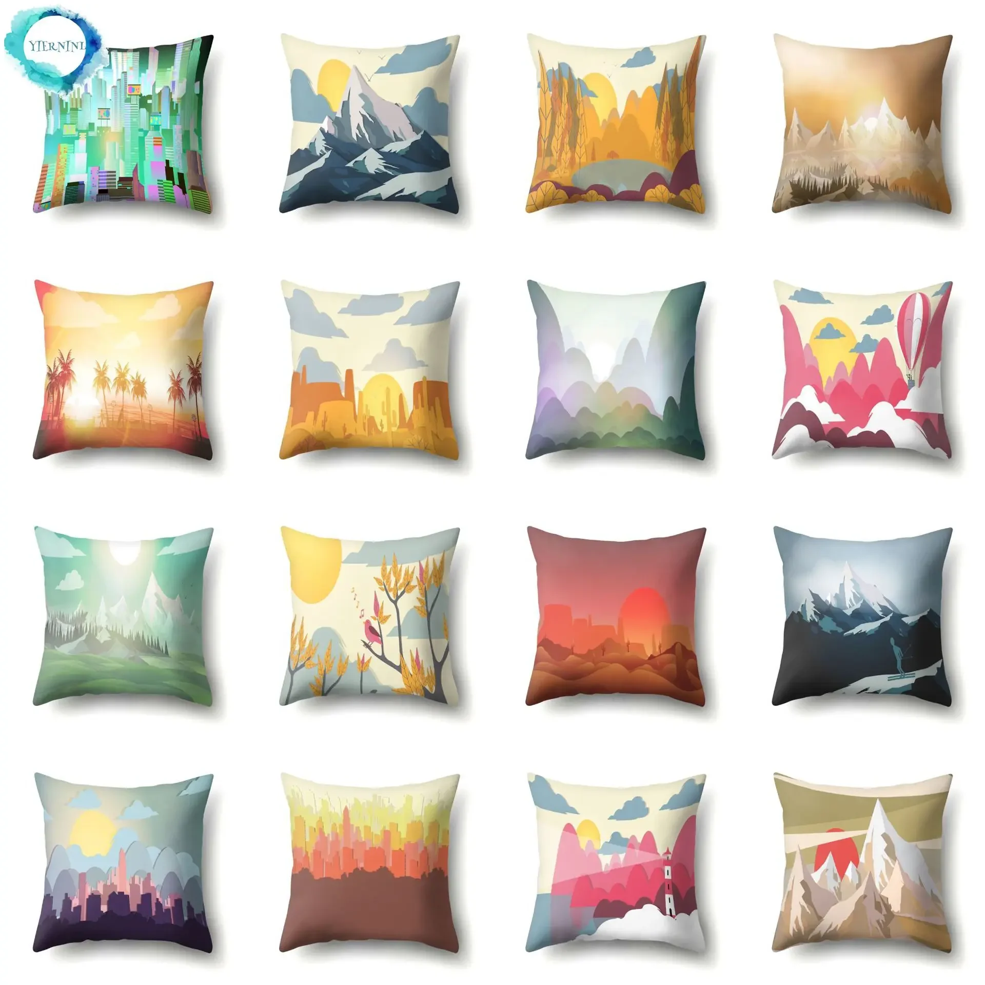 Landscape Pattern Polyester Cushion Cover City Countryside Scenery Pillowcases Sofa Bed Living Room Decorative Covers Home Decor
Landscape Pattern Polyester Cushion Cover City Countryside Scenery Pillowcases Sofa Bed Living Room Decorative Covers Home Decor