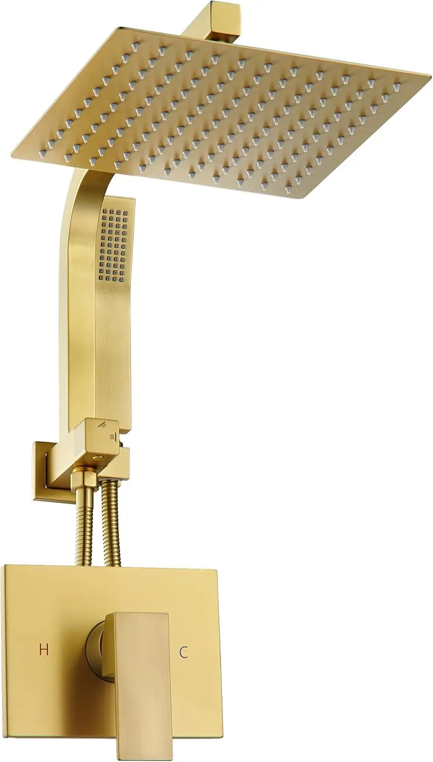 10-Inch Gold Rain Shower System with Handheld, Shower Faucet Set with Valve
10-Inch Gold Rain Shower System with Handheld, Shower Faucet Set with Valve