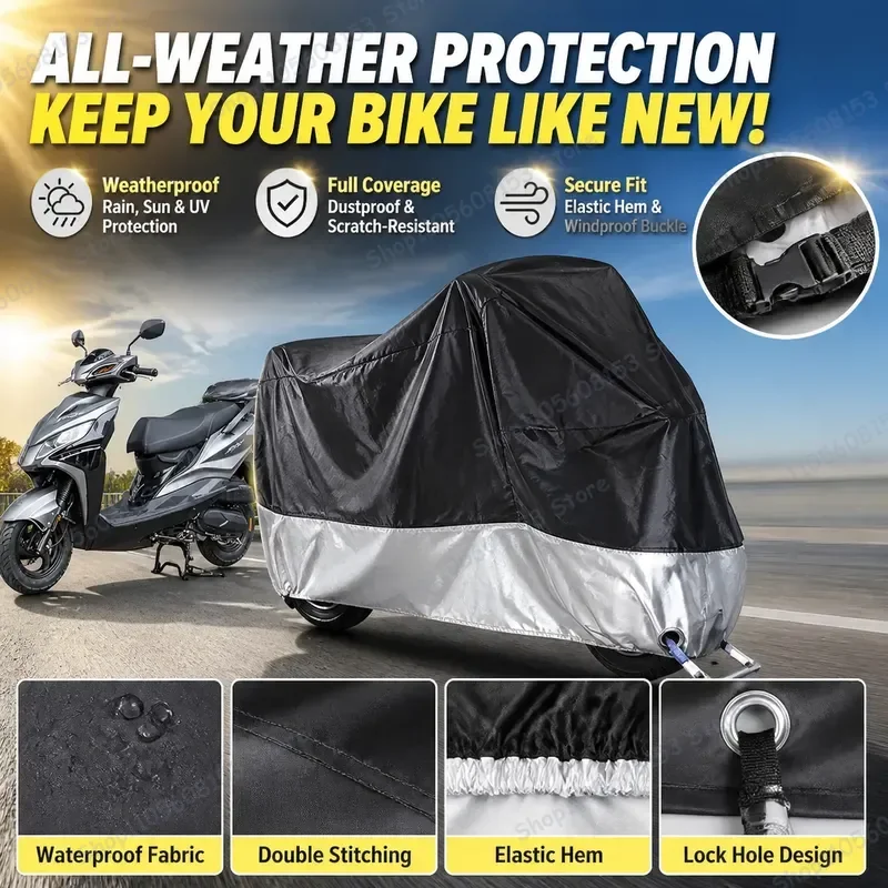 For JIALING JL125T-19 For Motorcycle Cover Waterproof Dustproof UV Resistant All Weather Outdoor Indoor Scooter Cover
For JIALING JL125T-19 For Motorcycle Cover Waterproof Dustproof UV Resistant All Weather Outdoor Indoor Scooter Cover