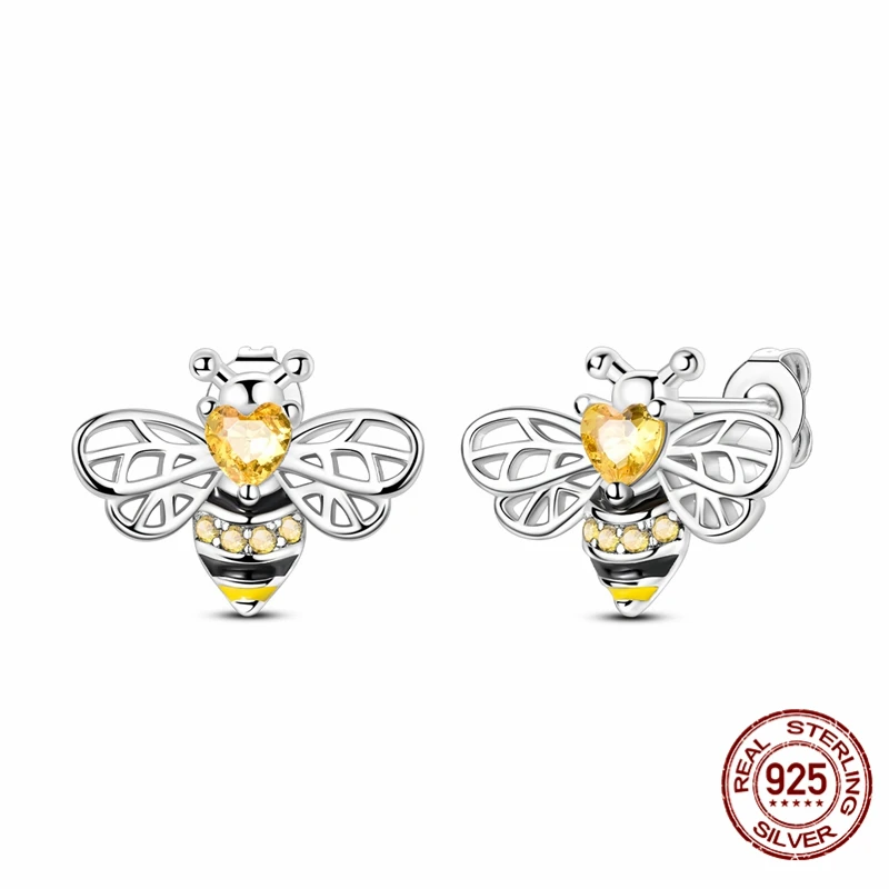 Hot Selling 925 Sterling Silver Hoop Bee Earrings for Women Pretty Wedding Holiday Jewelry Gifts
Hot Selling 925 Sterling Silver Hoop Bee Earrings for Women Pretty Wedding Holiday Jewelry Gifts