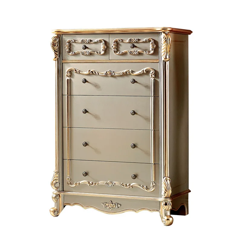 European-style birch carved storage cabinet, chest cabinet, simple bedroom furniture, living room locker
European-style birch carved storage cabinet, chest cabinet, simple bedroom furniture, living room locker