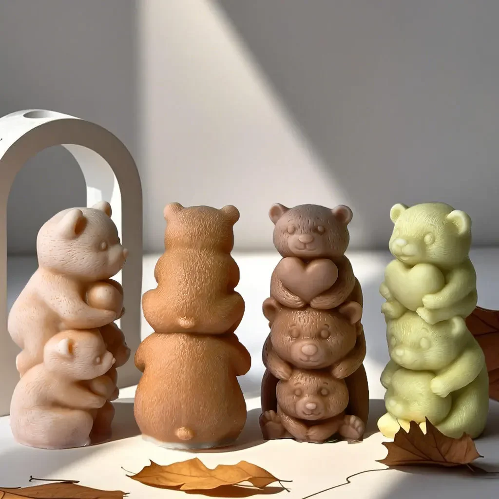 Stacked Bear Candle Mold Handmade Soap Cute Bear Family Crystal Epoxy Resin Mold Candlestick Silicone Mould
Stacked Bear Candle Mold Handmade Soap Cute Bear Family Crystal Epoxy Resin Mold Candlestick Silicone Mould
