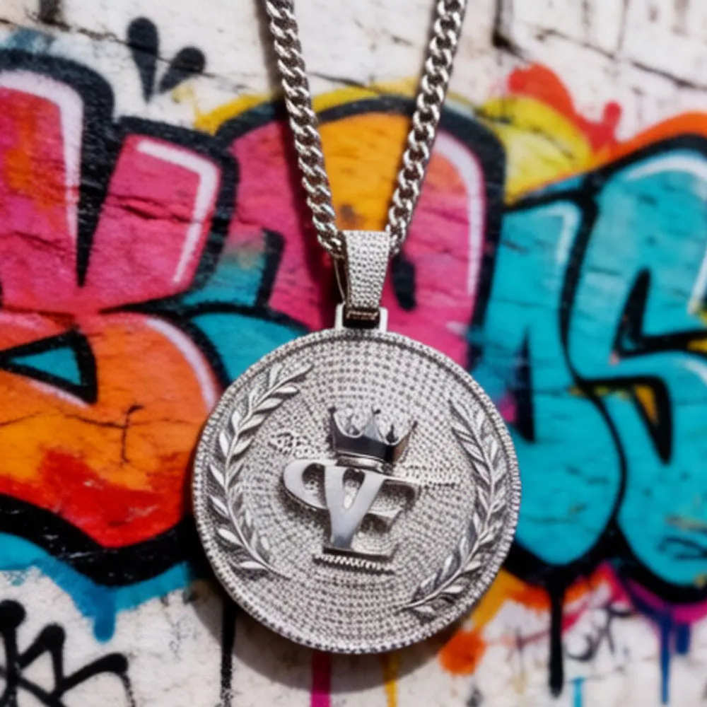LYEE CYEE Shining Hip Hop Style Leaf Round Letter Crown Pendant Necklace Street Party Style Can Pair with Cuban Chain Necklace Anniversary Gift Valentine's Day Gift Birthday/Festival Jewelry Unique Jewelry
LYEE CYEE Shining Hip Hop Style Leaf Round Letter Crown Pendant Necklace Street Party Style Can Pair with Cuban Chain Necklace Anniversary Gift Valentine's Day Gift Birthday/Festival Jewelry Unique Jewelry