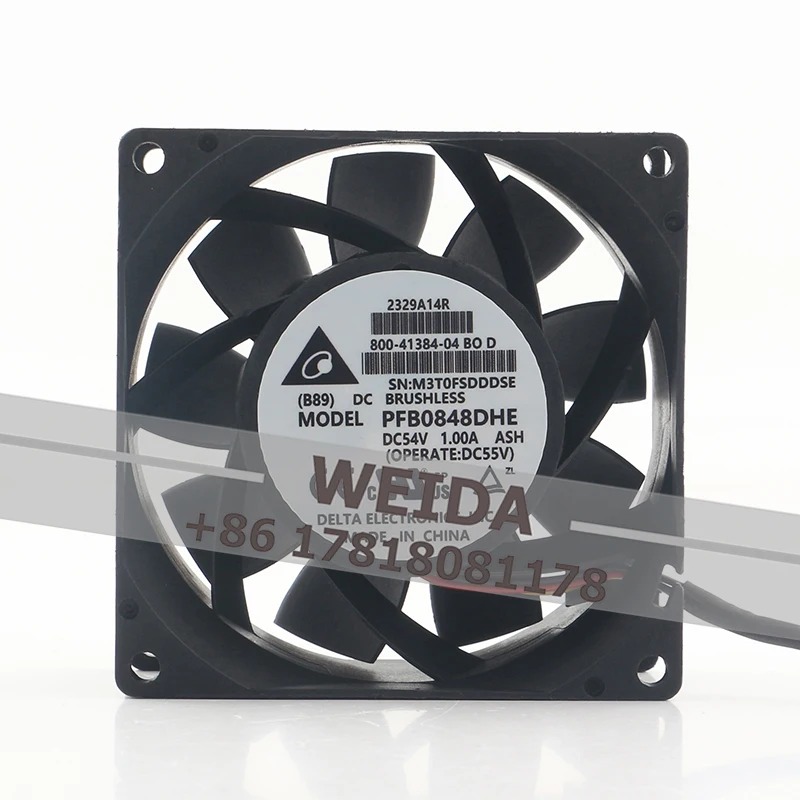 8038 Original Delta PFB0848DHE 48V - 54V 1.0A Boosted High-Speed Air Pressure Heat Dissipation Fan
8038 Original Delta PFB0848DHE 48V - 54V 1.0A Boosted High-Speed Air Pressure Heat Dissipation Fan