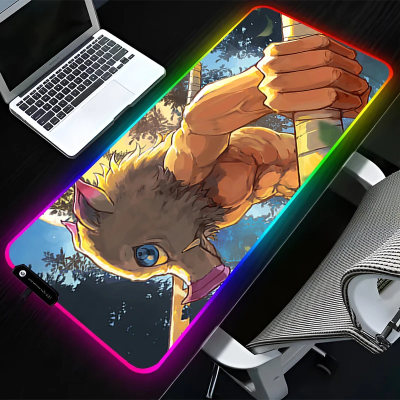 RGB LED Mouse Pad Computer Desk Accessories Mouse Mat HD Rubber Keyboard Pad Non Slip Mousepad D-demon Slayer Inosuke Desk Mat
RGB LED Mouse Pad Computer Desk Accessories Mouse Mat HD Rubber Keyboard Pad Non Slip Mousepad D-demon Slayer Inosuke Desk Mat