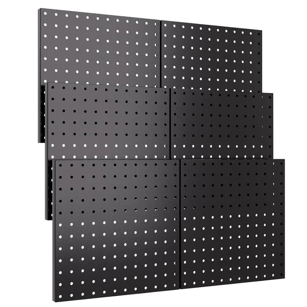 Heavy Duty Pegboard 6-Pack 12x12 Black Metal Panels with Frame for Garage Workbench Shed Kitchen Craft Room Storage
Heavy Duty Pegboard 6-Pack 12x12 Black Metal Panels with Frame for Garage Workbench Shed Kitchen Craft Room Storage