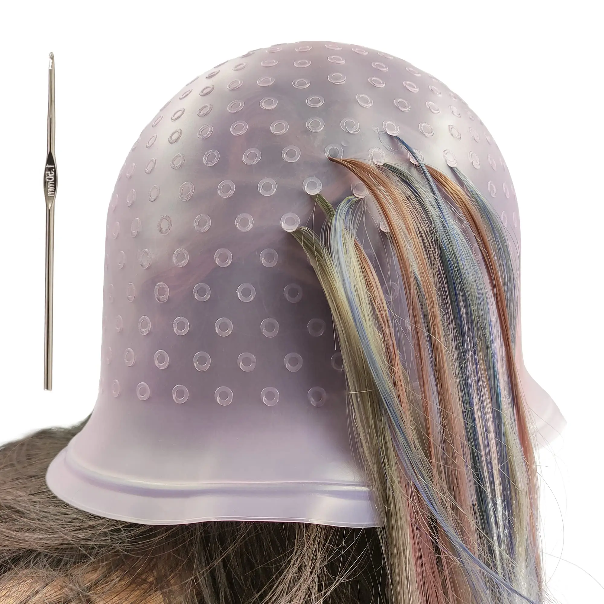 2Pcs/set Reusable Silicone Hair Staining Cap Multicolor Hair Dyeing Cap with Metal Hooks Dye Hat Hairstyle Tool Accessories
2Pcs/set Reusable Silicone Hair Staining Cap Multicolor Hair Dyeing Cap with Metal Hooks Dye Hat Hairstyle Tool Accessories