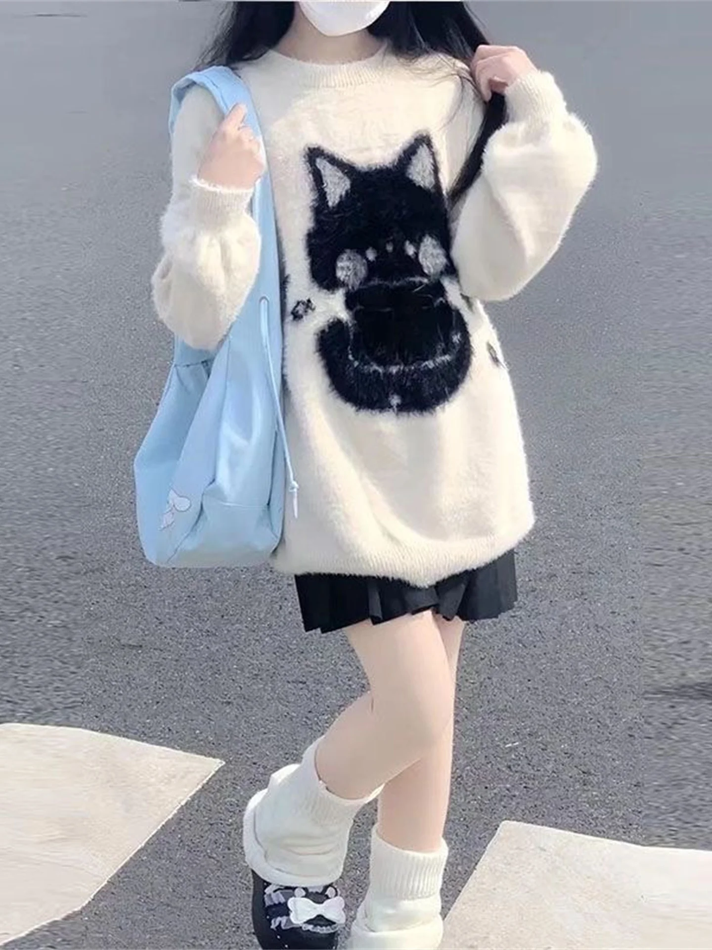 Retro Soft Mink Sweater Women's Autumn Winter Loose Lazy Knitted irt College Sle Top Trendy round Ne Animal Pattern
Retro Soft Mink Sweater Women's Autumn Winter Loose Lazy Knitted irt College Sle Top Trendy round Ne Animal Pattern