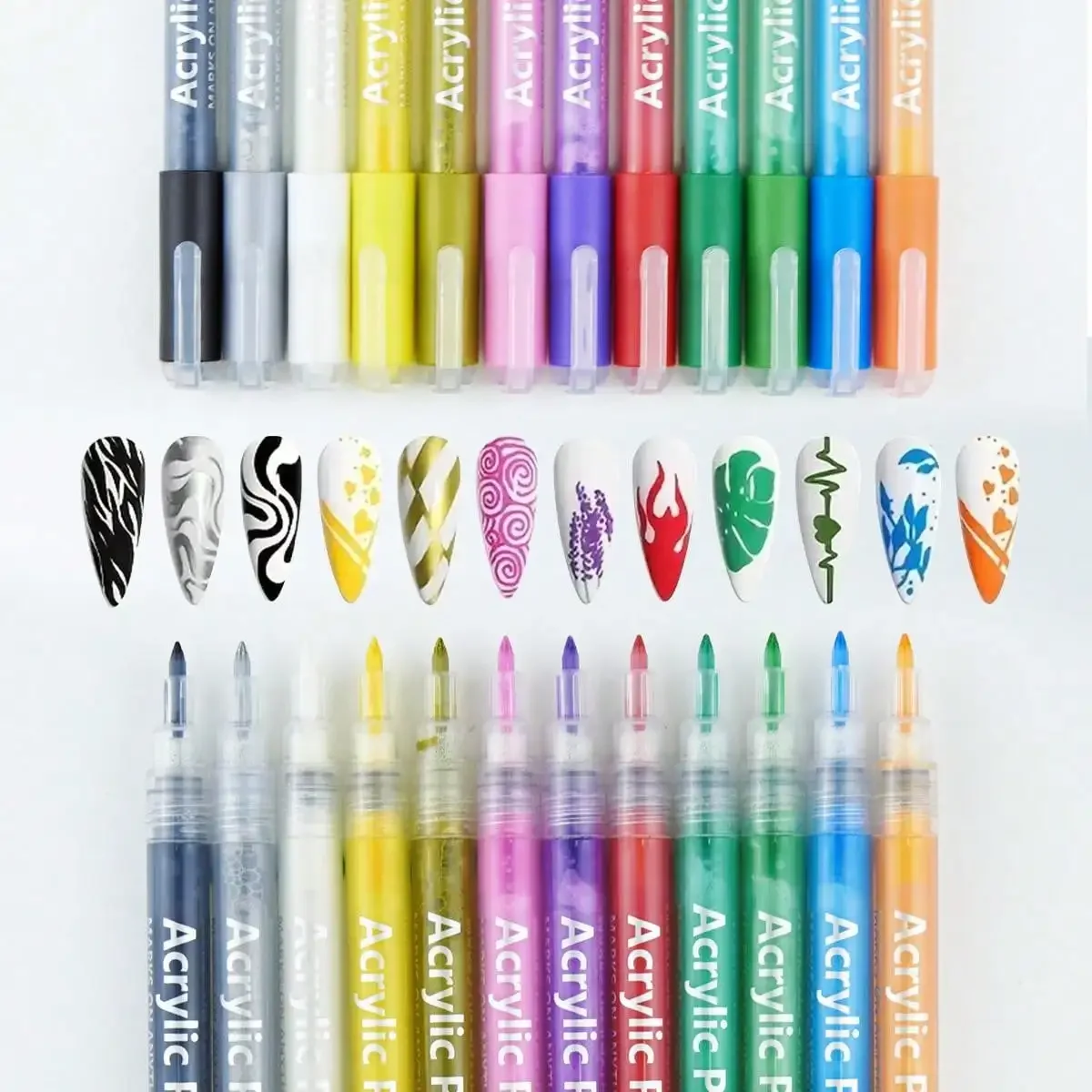 12 PCS nail art pen set, nail art painting pen nail art pen nail polish tool, used for DIY nail art beauty painting nails
12 PCS nail art pen set, nail art painting pen nail art pen nail polish tool, used for DIY nail art beauty painting nails