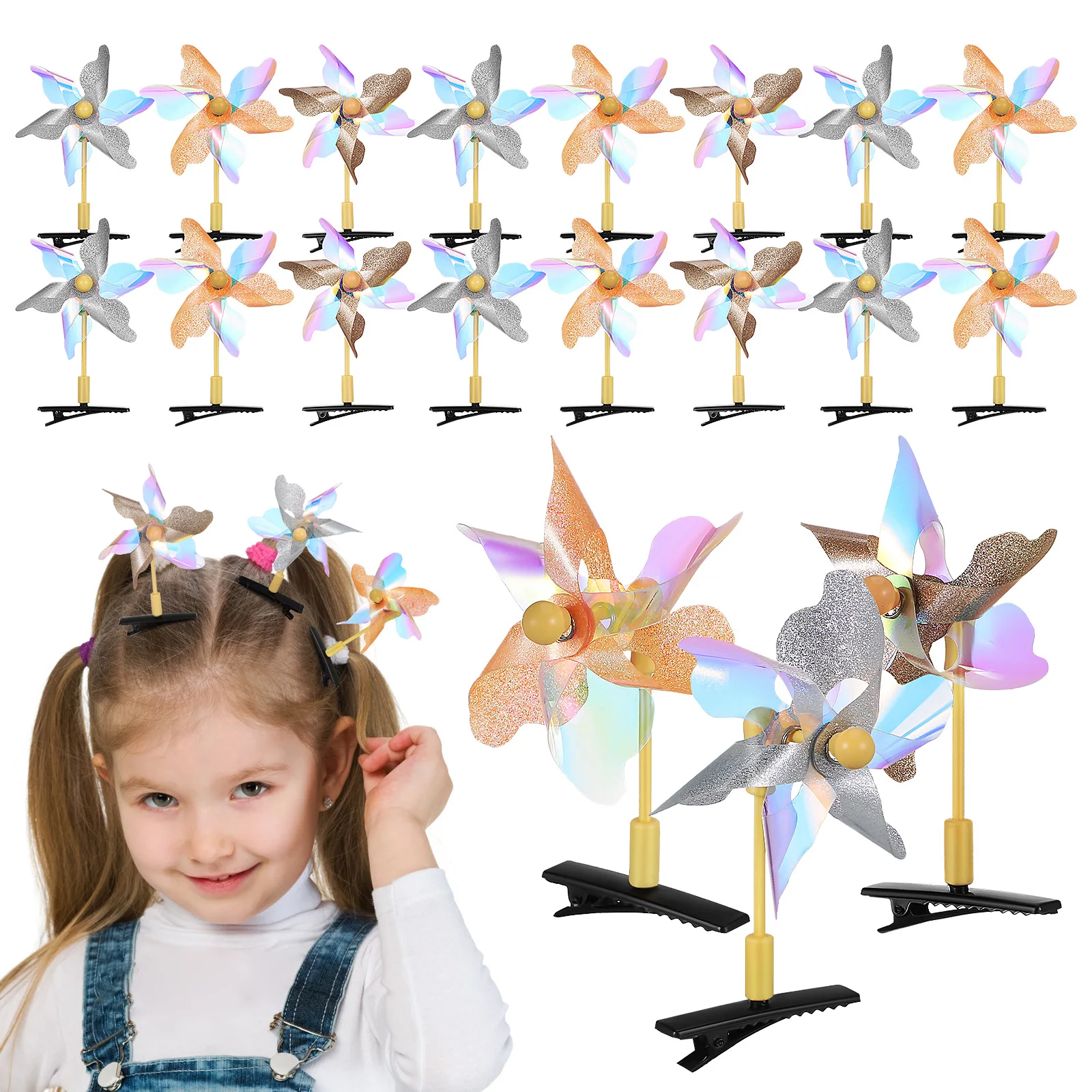 20 Pcs Windmill Hair Clips Elegant Plastic Barrettes for Girls Lightweight Comfortable Party Hairpins Accessories
20 Pcs Windmill Hair Clips Elegant Plastic Barrettes for Girls Lightweight Comfortable Party Hairpins Accessories