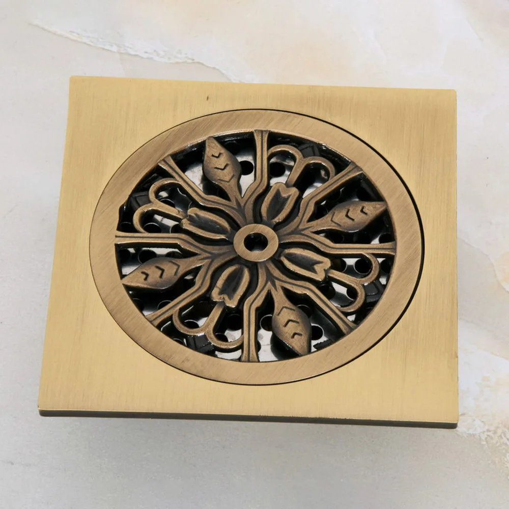 High quality10cm*10cm antique brass square vintage art carved floor drain cover shower waste drainer bathroom accessories Nhr046
High quality10cm*10cm antique brass square vintage art carved floor drain cover shower waste drainer bathroom accessories Nhr046