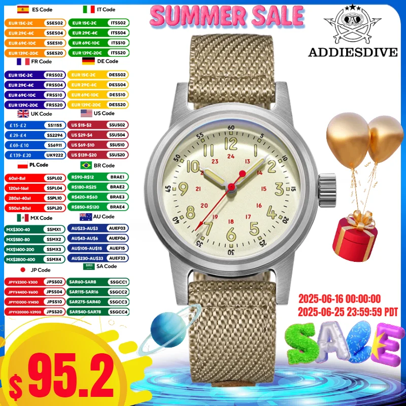 ADDIESDIVE Men Watch 200m Diving 36mm Bubble Mirror Glass C3 Super Luminous Automatic Mechanical Watches reloj hombre
ADDIESDIVE Men Watch 200m Diving 36mm Bubble Mirror Glass C3 Super Luminous Automatic Mechanical Watches reloj hombre