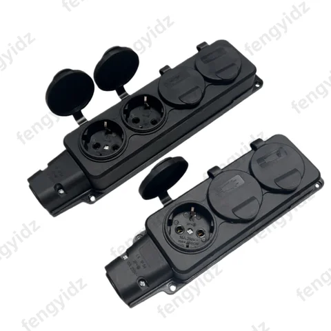 Eu Germany 1/3/4 Circuit Waterproof Power Socket IP54 Wireless Expansion Power Strip with Waterproof Cover 16A 250V 3500W