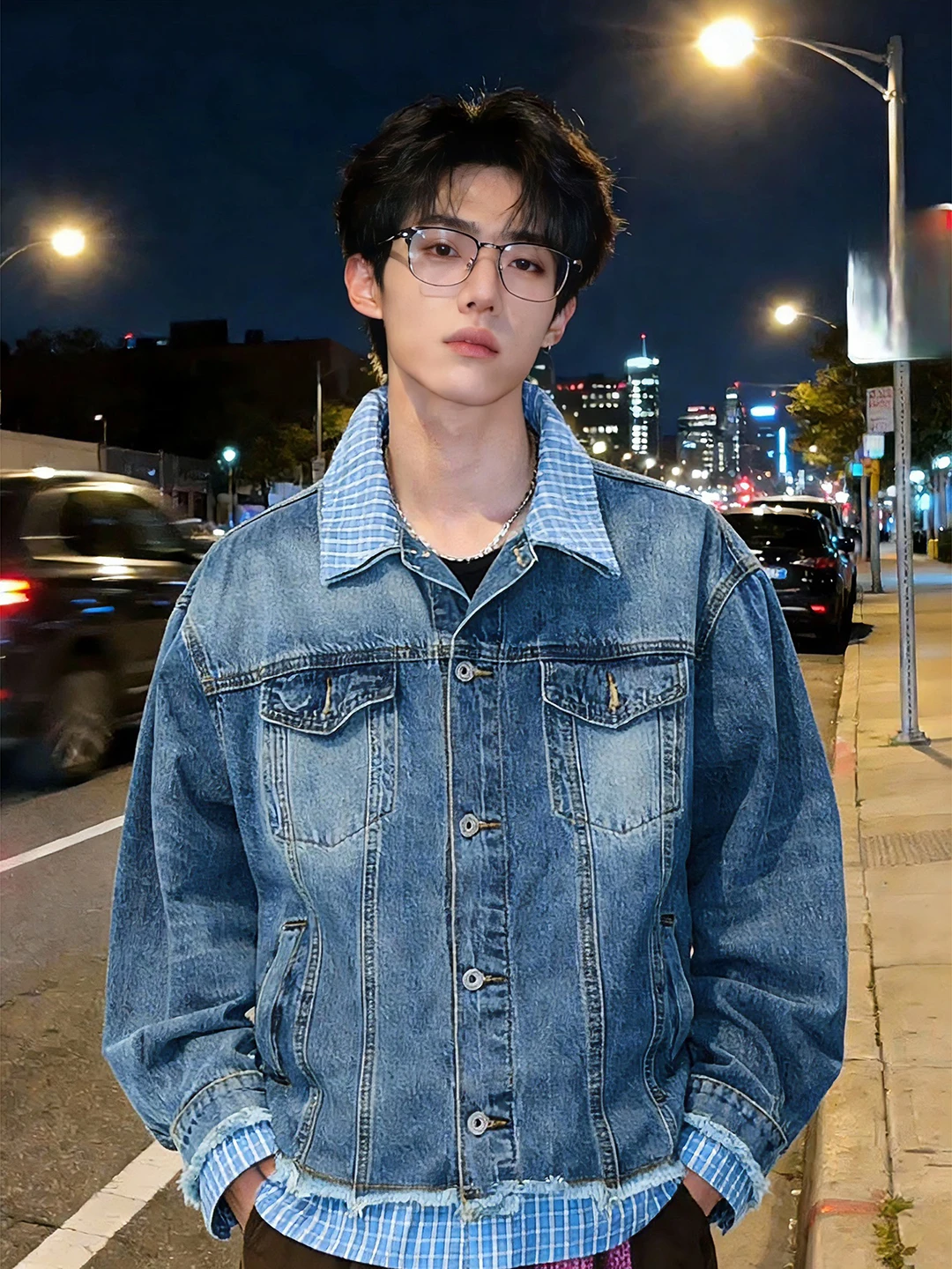 Мужская джинсовая куртка с отложным воротником, весенняя, с эффектом двухслойности, в стиле пэчворк, свободного кроя, в американском стиле, для работы
Мужская джинсовая куртка с отложным воротником, весенняя, с эффектом двухслойности, в стиле пэчворк, свободного кроя, в американском стиле, для работы