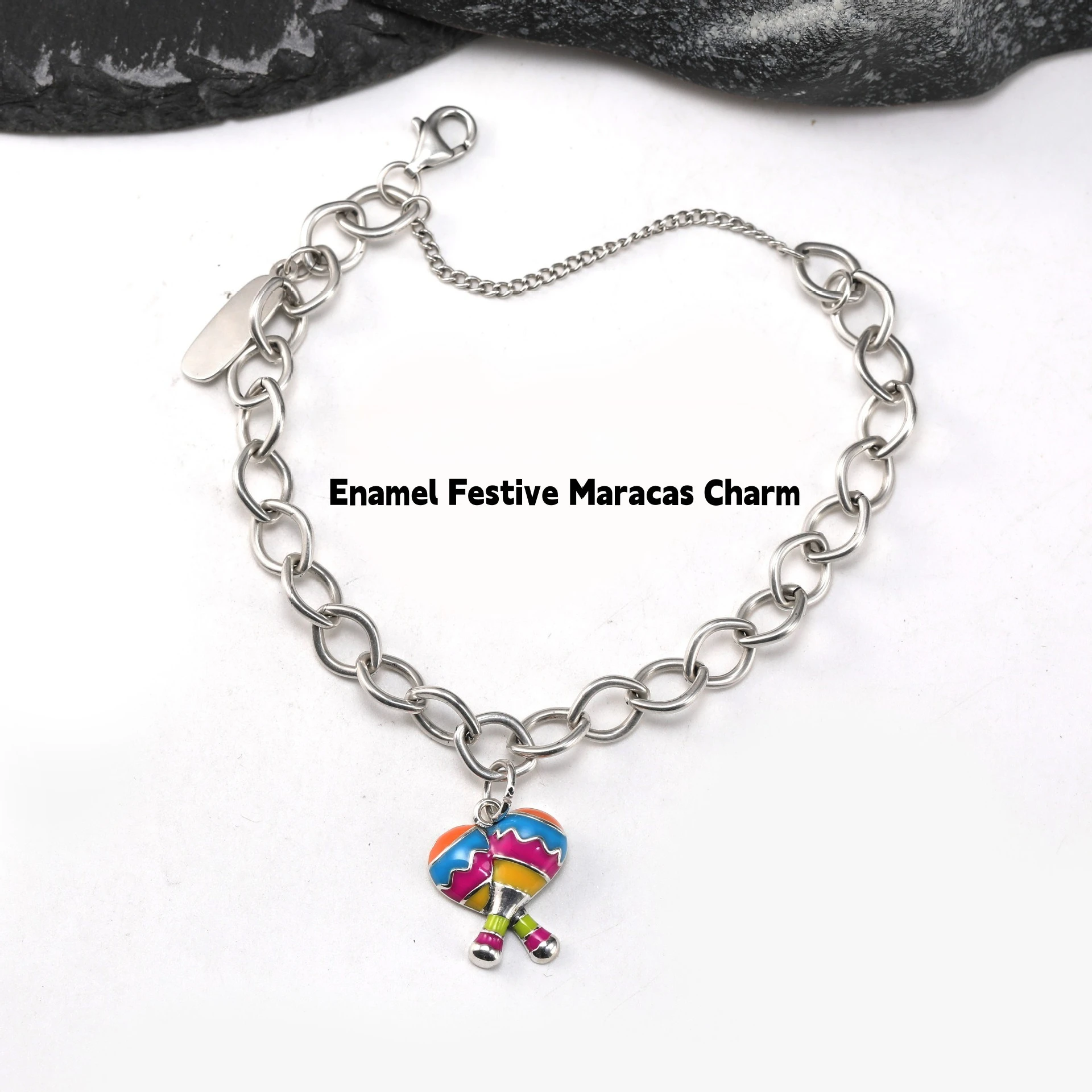 S925 Silver Enamel Festive Maracas Charm Bracelet, Fun Commemorative High Sense Fashion Jewelry 2026
S925 Silver Enamel Festive Maracas Charm Bracelet, Fun Commemorative High Sense Fashion Jewelry 2026