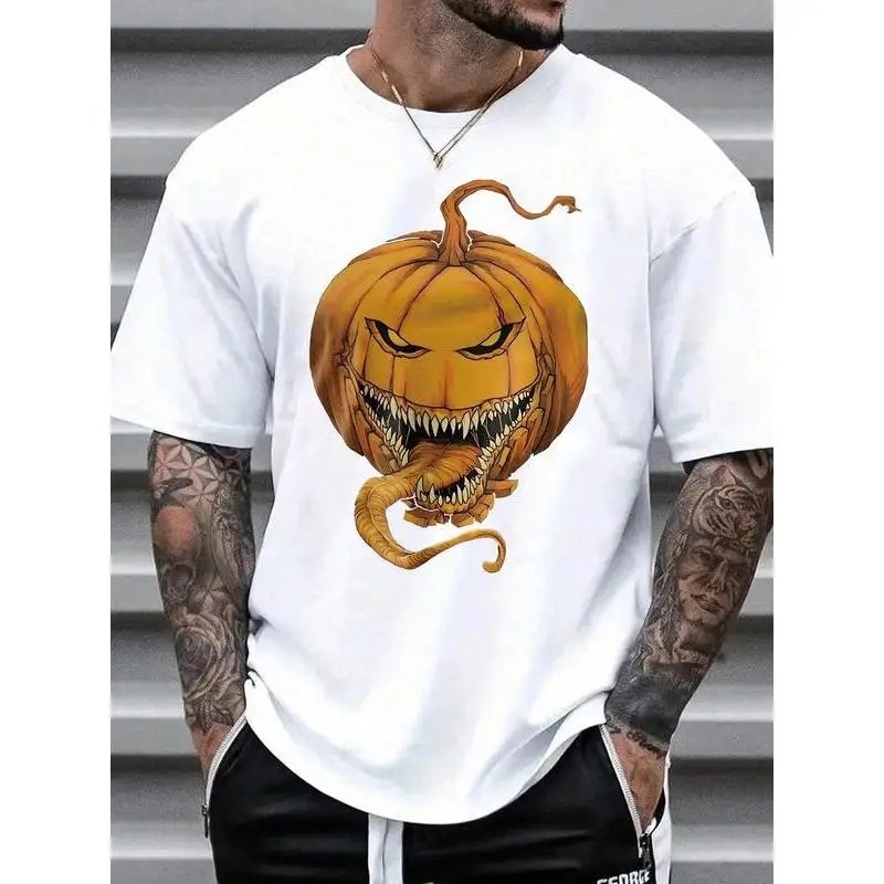 Men's Halloween Pumpkin Graphic Tee - Scary Jack-O-Lantern Design, Must-Have for Horror Lovers & Spooky Season Parties
Men's Halloween Pumpkin Graphic Tee - Scary Jack-O-Lantern Design, Must-Have for Horror Lovers & Spooky Season Parties