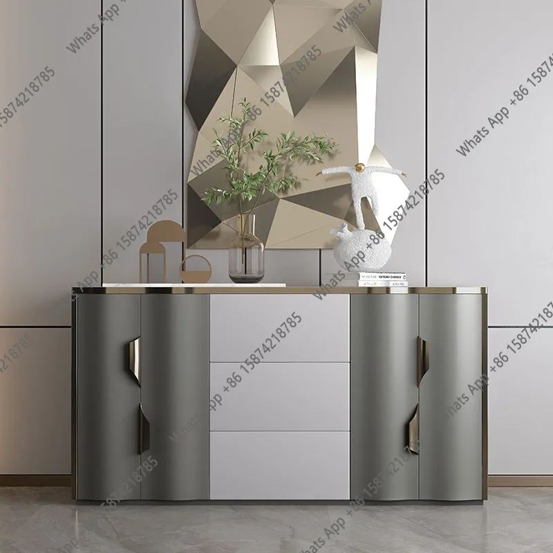 Postmodern light luxury dining side cabinet Solid wood simple entry foyer Entrance cabinet Italian rock slab decorative
Postmodern light luxury dining side cabinet Solid wood simple entry foyer Entrance cabinet Italian rock slab decorative