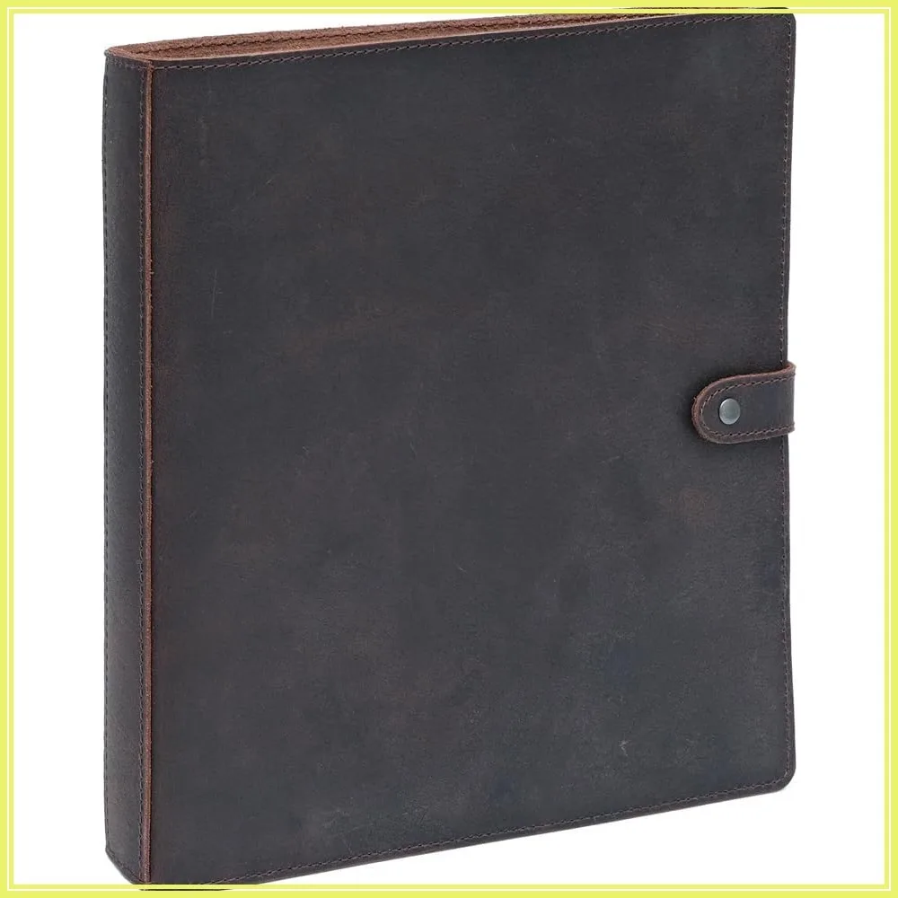 Genuine Leather 3 Ring Binder, 1" Round Rings, Letter Size, Vintage Brown, 8.5"x11"
Genuine Leather 3 Ring Binder, 1" Round Rings, Letter Size, Vintage Brown, 8.5"x11"