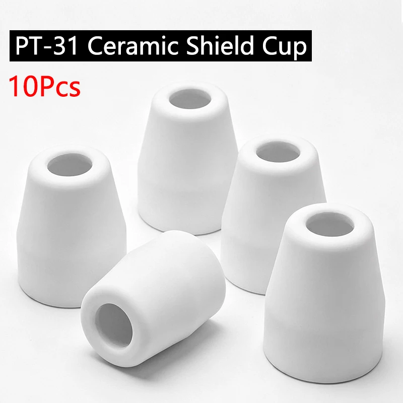 10PCS PT31 Ceramic Shield Cups Plasma Cutting Torch Parts Fit for LG40 CUT40 CUT50 Plasma Cutter Accessories
10PCS PT31 Ceramic Shield Cups Plasma Cutting Torch Parts Fit for LG40 CUT40 CUT50 Plasma Cutter Accessories