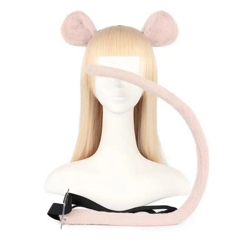 Pink Mouse Ear Set Simulation Animal Ear Tail 80cm Rat Cosplay Tails Cute Ear Headwear Lolita Costume Prop Performance Accessory
Pink Mouse Ear Set Simulation Animal Ear Tail 80cm Rat Cosplay Tails Cute Ear Headwear Lolita Costume Prop Performance Accessory