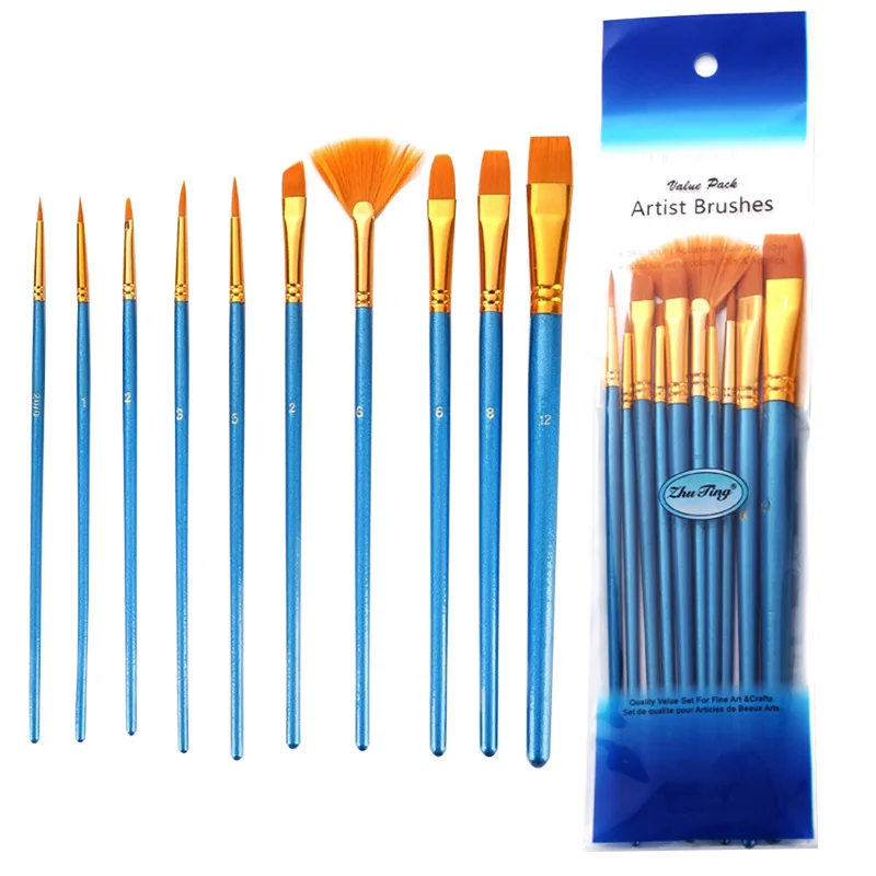 10pcs Blue Paint Brushes Set Watercolor Painting Brushes Nylon Hair Short Rod Oil Acrylic Gouache Brush Watercolor Art Supplies
10pcs Blue Paint Brushes Set Watercolor Painting Brushes Nylon Hair Short Rod Oil Acrylic Gouache Brush Watercolor Art Supplies