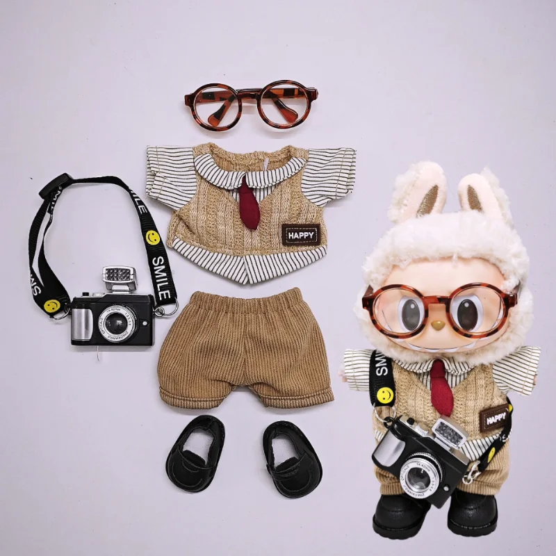 Suitable for 15cm/17cm Labubu V1 V2 V3 Doll Clothes Retro Suit Shoes Trendy Cool Set Dress Up Accessories Clothing Gifts
Suitable for 15cm/17cm Labubu V1 V2 V3 Doll Clothes Retro Suit Shoes Trendy Cool Set Dress Up Accessories Clothing Gifts