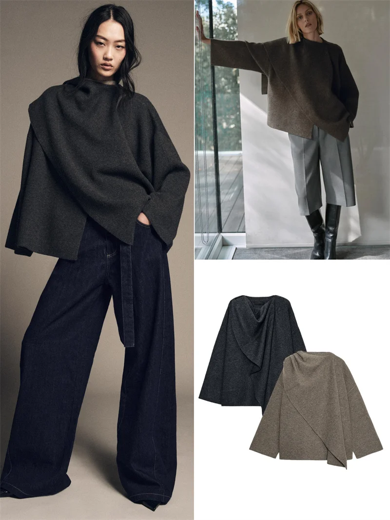 Модный вязаный свитер с шарфом, новый дизайн, короткий рукав, новинка, зимняя женская одежда, мягкий, свободный крой, цветной
Модный вязаный свитер с шарфом, новый дизайн, короткий рукав, новинка, зимняя женская одежда, мягкий, свободный крой, цветной