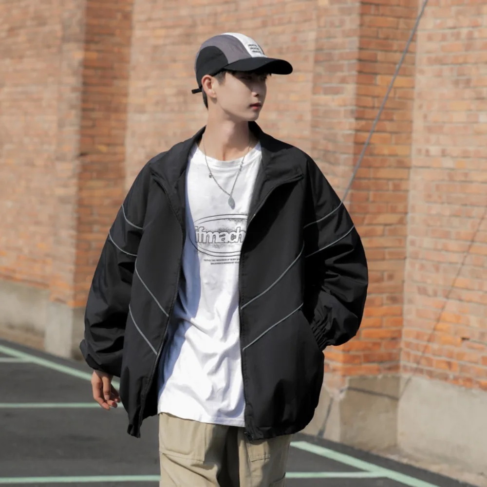 American Vintage Casual Sports Jacket Punching Jackets Women Men Loose Solid Color Thin Section Spring and Autumn Jacket
American Vintage Casual Sports Jacket Punching Jackets Women Men Loose Solid Color Thin Section Spring and Autumn Jacket
