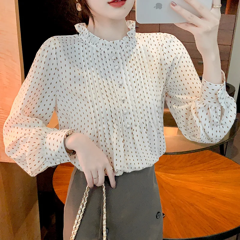 Ladies Korean Fashion Casual Printing Shirts Blouse Women Tops Woman Button Up Shirt Female Girls Long Sleeve Blouse Py8701-1
Ladies Korean Fashion Casual Printing Shirts Blouse Women Tops Woman Button Up Shirt Female Girls Long Sleeve Blouse Py8701-1