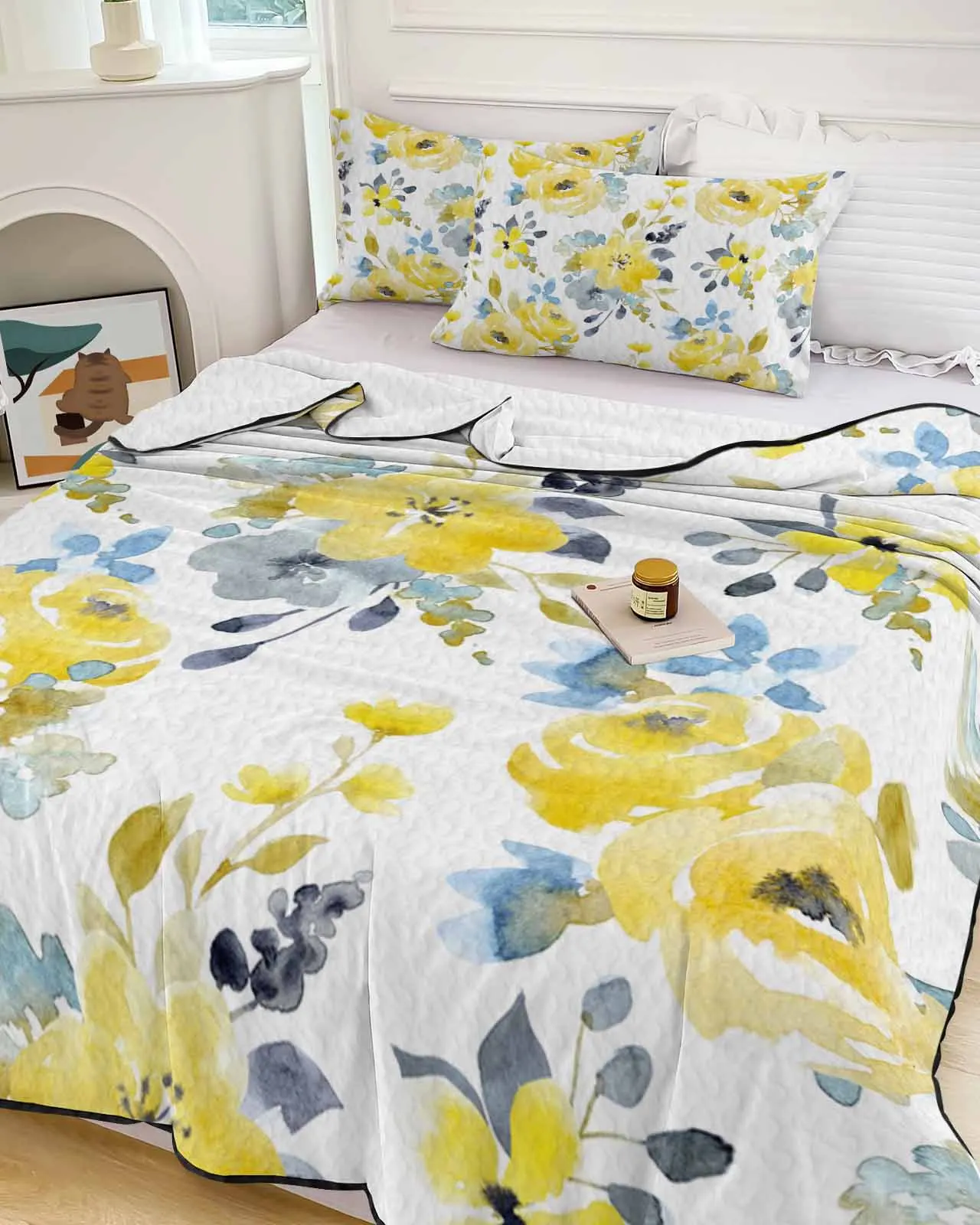 Watercolor Bright Summer Yellow Blue Flowers Cooling Blankets Air Condition Comforter Lightweight Summer Quilt Thin Quilt
Watercolor Bright Summer Yellow Blue Flowers Cooling Blankets Air Condition Comforter Lightweight Summer Quilt Thin Quilt