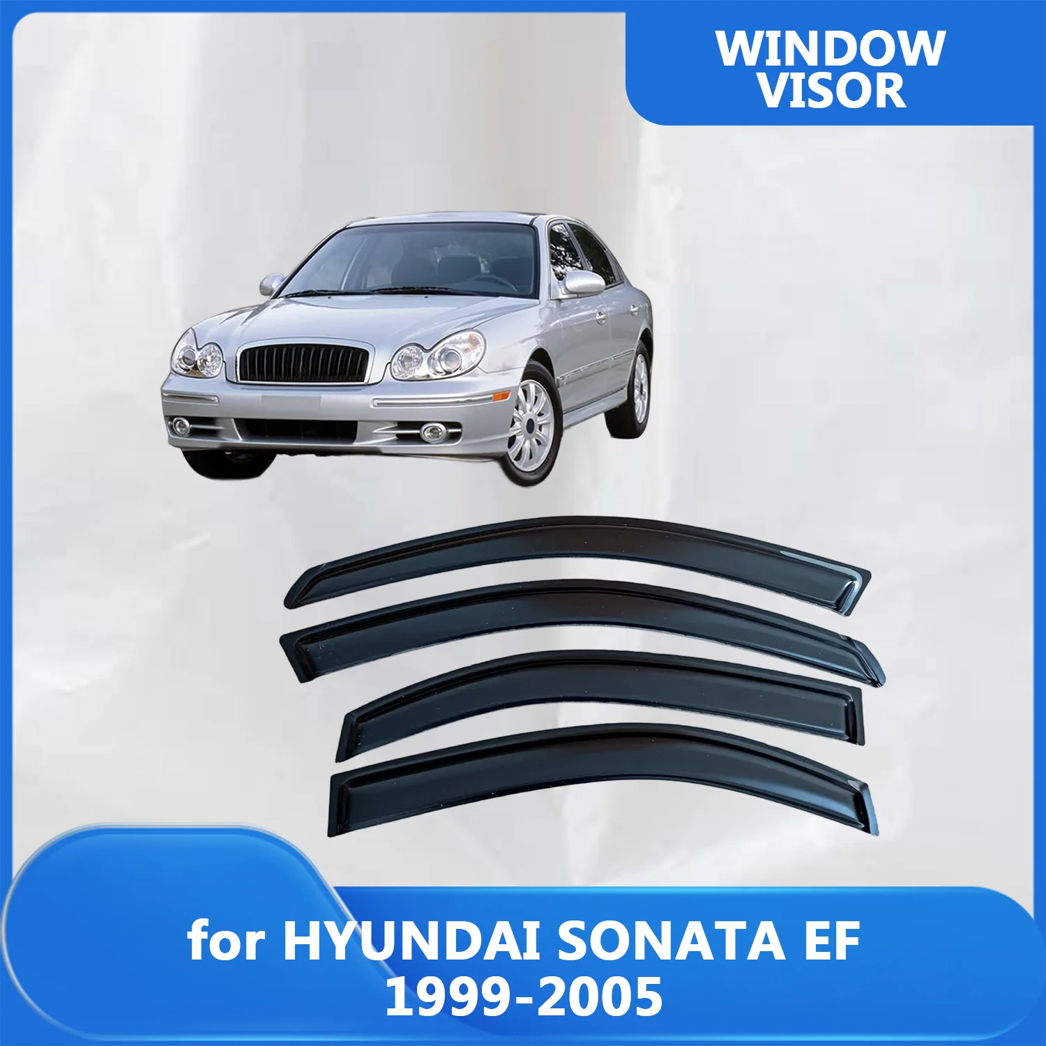 FOR HYUNDAI SONATA EF 1999-2002 2003 2004 2005 Side Window Visor Rain Guard Side Vent Deflector Weathershield Outside-Mount Tape
FOR HYUNDAI SONATA EF 1999-2002 2003 2004 2005 Side Window Visor Rain Guard Side Vent Deflector Weathershield Outside-Mount Tape