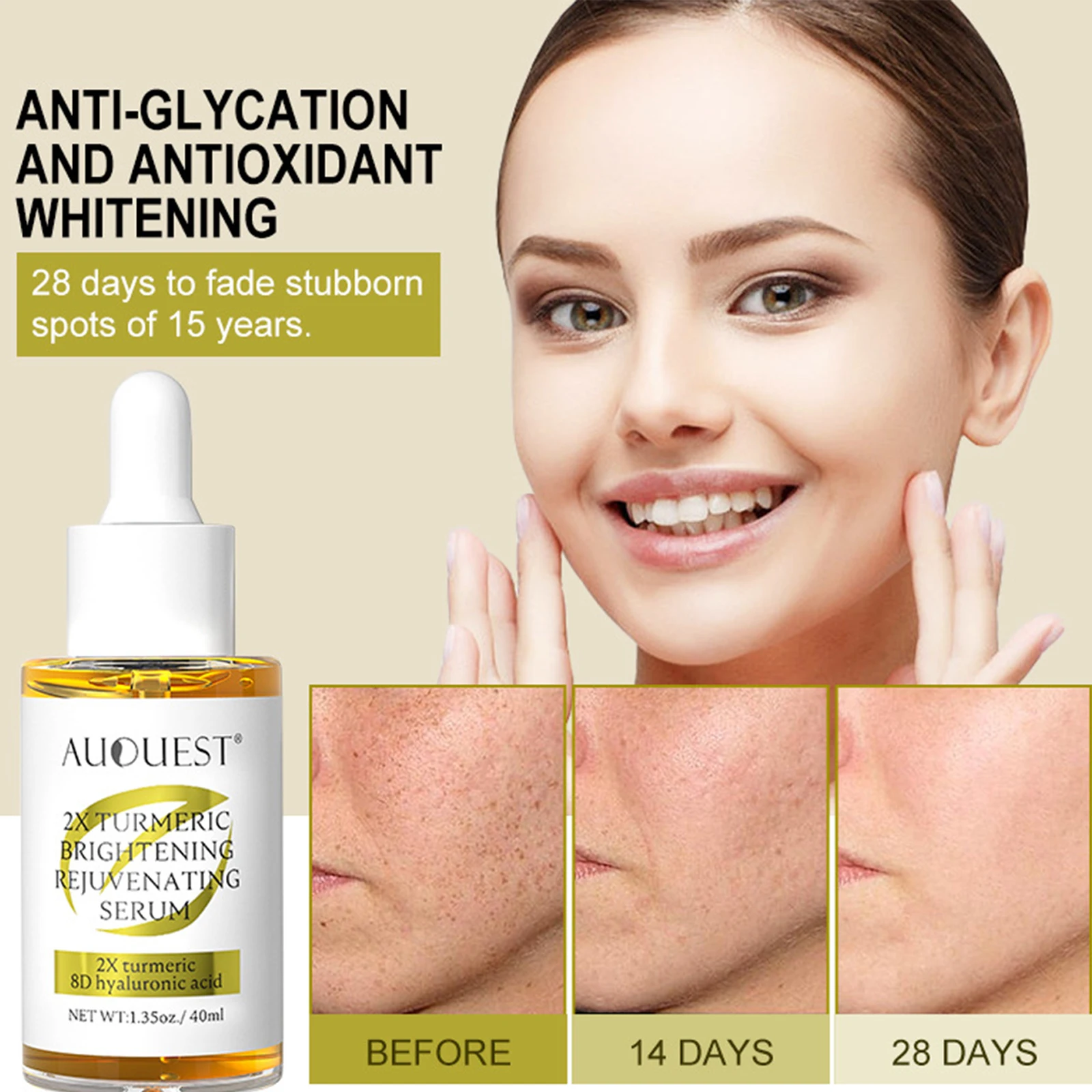 40ml Vitamin C Facial Serum Rejuvenating Turmeric Oil Whitening Dark Spot Remover Hyaluronic Acid Moisturizing Face Skin Care
40ml Vitamin C Facial Serum Rejuvenating Turmeric Oil Whitening Dark Spot Remover Hyaluronic Acid Moisturizing Face Skin Care