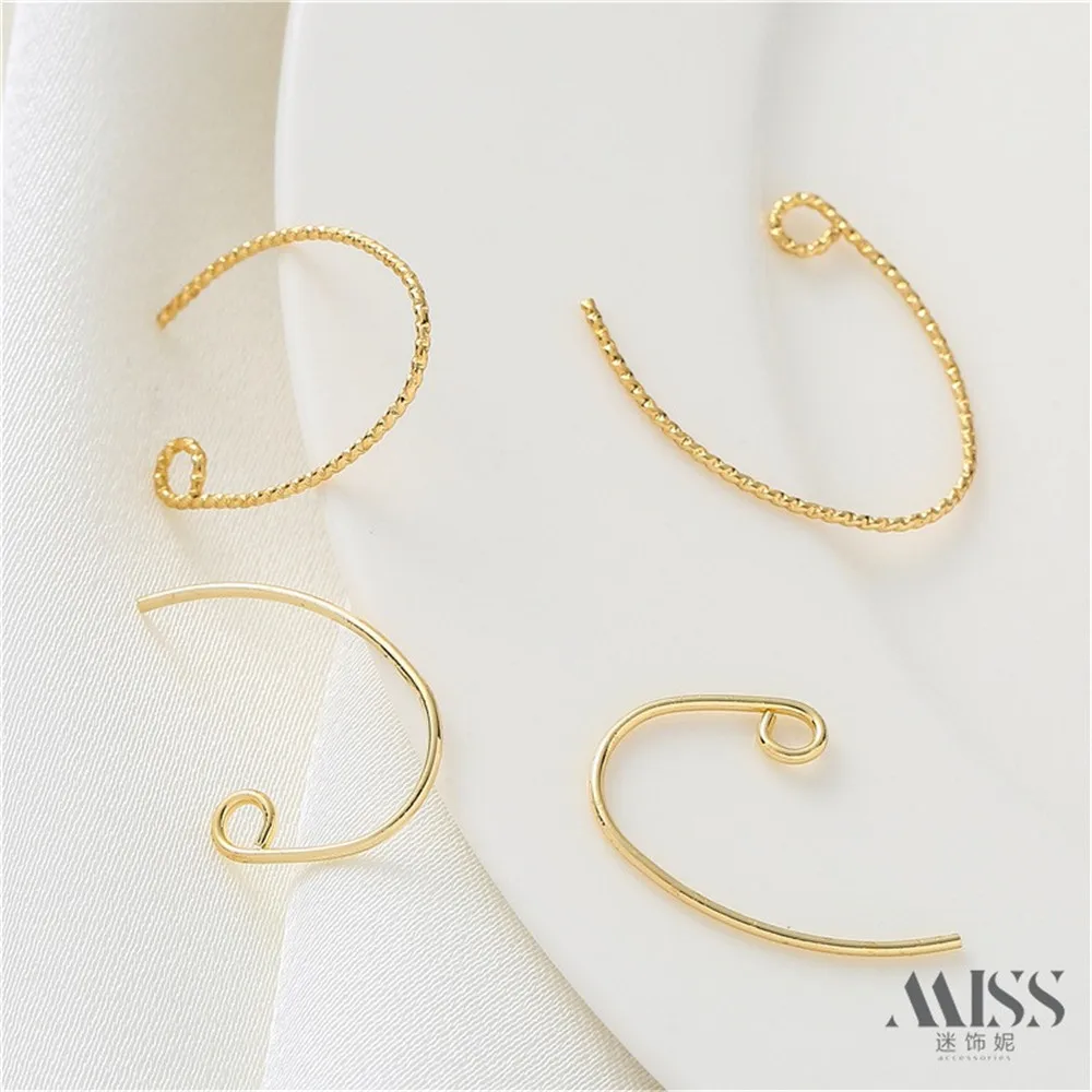 14K Light Gold Copper Bag Real Gold French Ear Hook Batch Flower Glossy DIY Handmade Material Nine-shaped Ear Hook Simple Jewelr
14K Light Gold Copper Bag Real Gold French Ear Hook Batch Flower Glossy DIY Handmade Material Nine-shaped Ear Hook Simple Jewelr