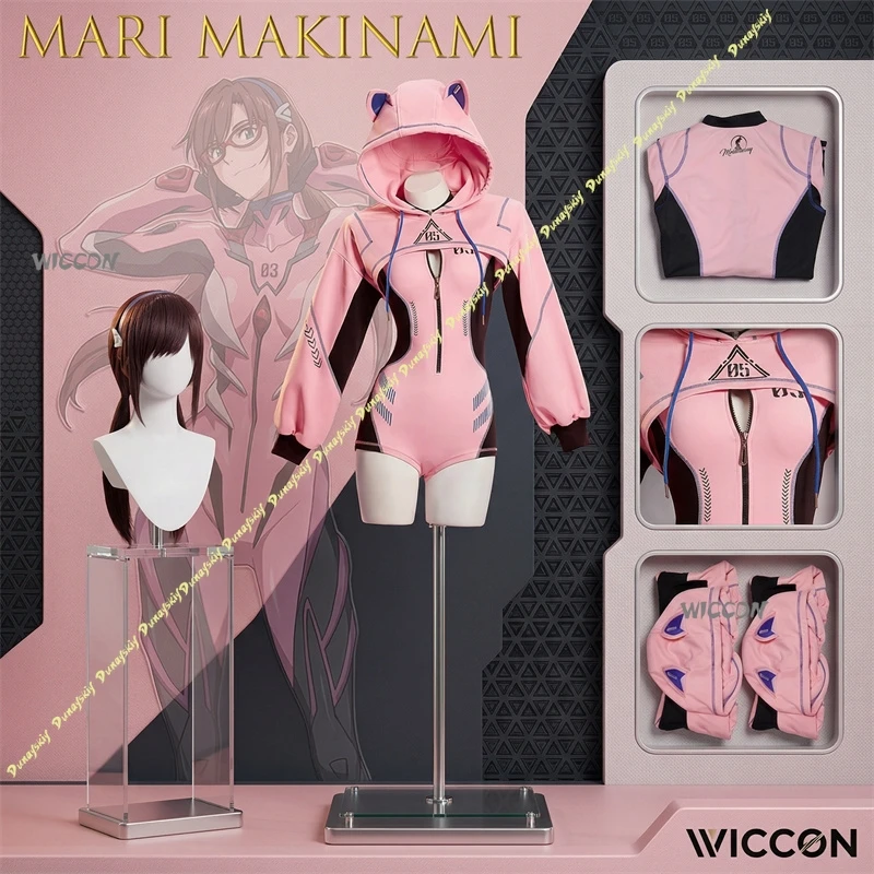 Anime Cosplay Costume Mari Makinami Cosplay Halloween Carnival Women Sportswear New Red Hooded Tight Fitting Uniform Pink Party
Anime Cosplay Costume Mari Makinami Cosplay Halloween Carnival Women Sportswear New Red Hooded Tight Fitting Uniform Pink Party